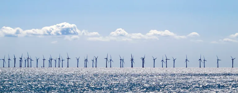 Large windfarm out at sea