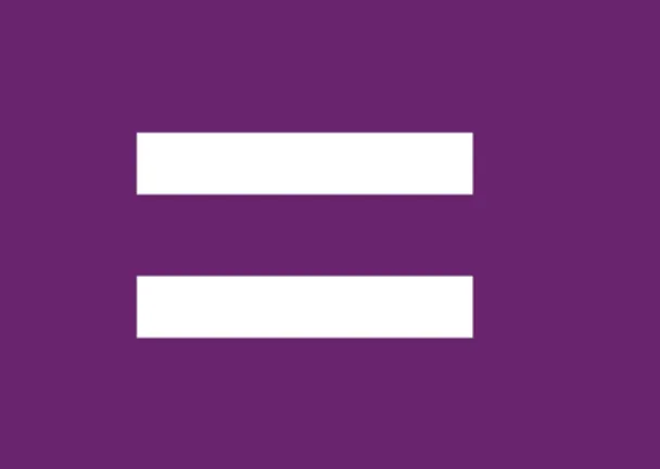 Equals icon on purple background