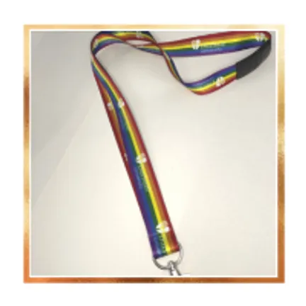 DU lanyard in Rainbow