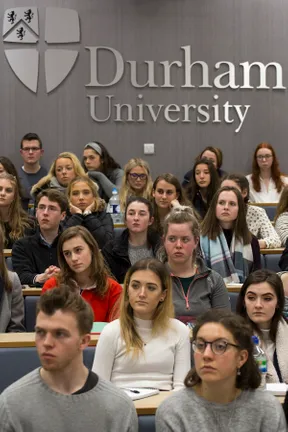 Students watching alumni talk February 2018