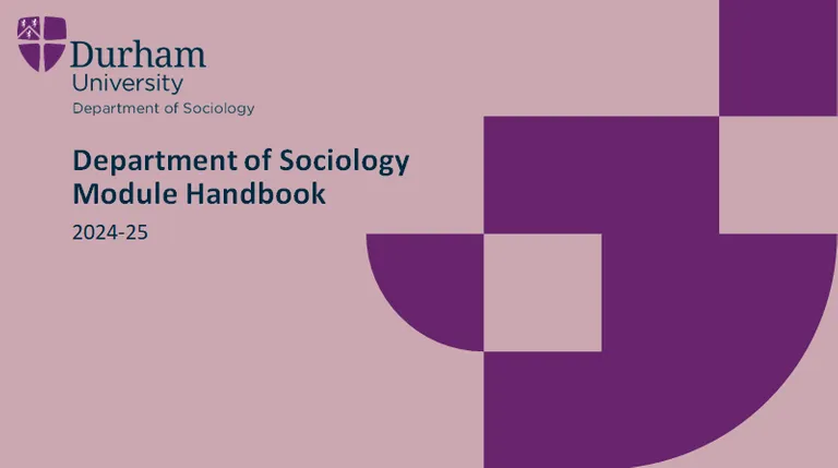Soociology module handbook cover