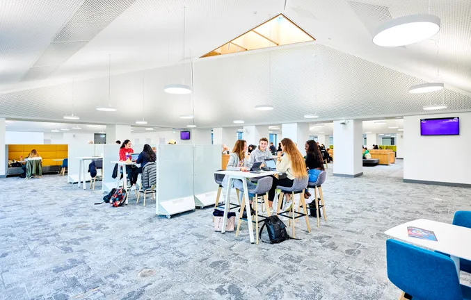 Students studying in the Teaching and Learning Centre