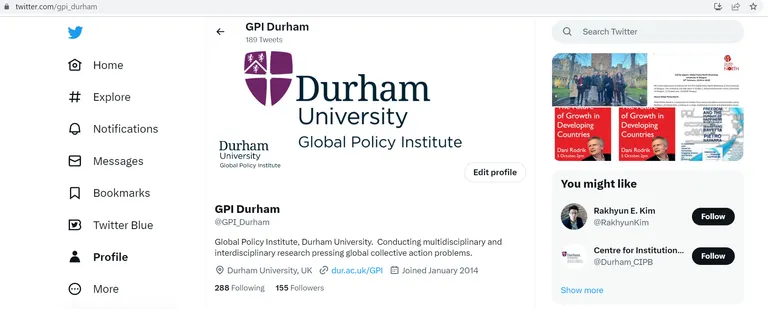 GPI Twitter Cover Page Screenshot