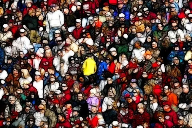 Abstract group of people