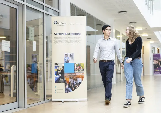 Staff from Careers and Enterprise walking into the Office