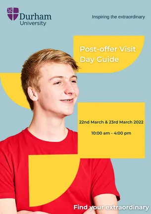 Image of a male student looking into the distance with Event dates