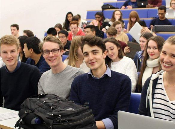 DELI student representatives in a lecture theatre