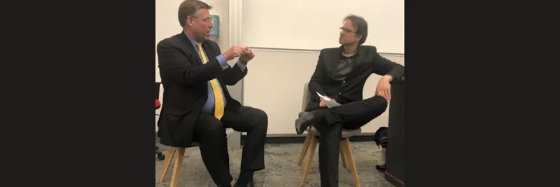 Sir Graham Brady MP on the left, and Professor Patrick Kuhn of the School of Government and International Affairs, on the right