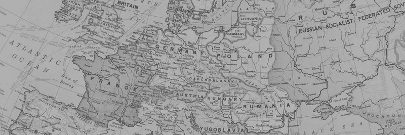 A black and white map of Europe during World War Two