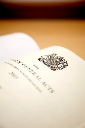 Open law book