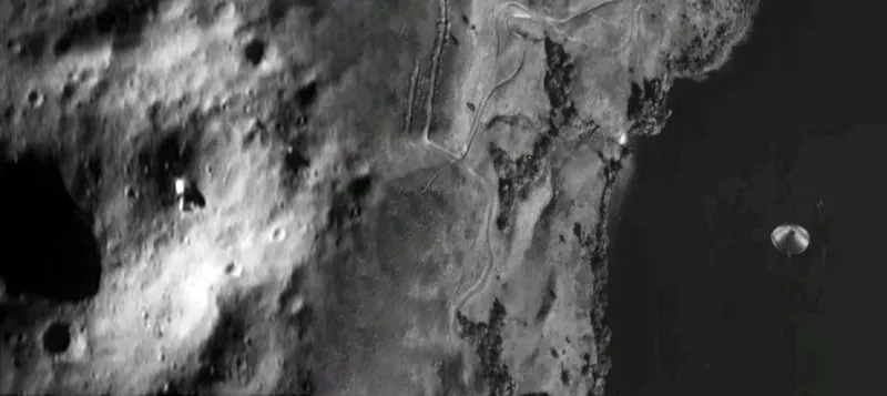 Photomontage: Andreas Müller – Attribution of the parts of the composite image: Instituto Geográfico Nacional de Costa Rica (4 Sep 1971) (right) and NASA/NEAR Shoemaker (1 May 2000) (left)