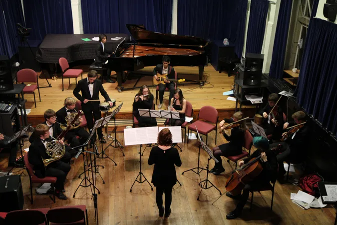 Practice in the concert hall