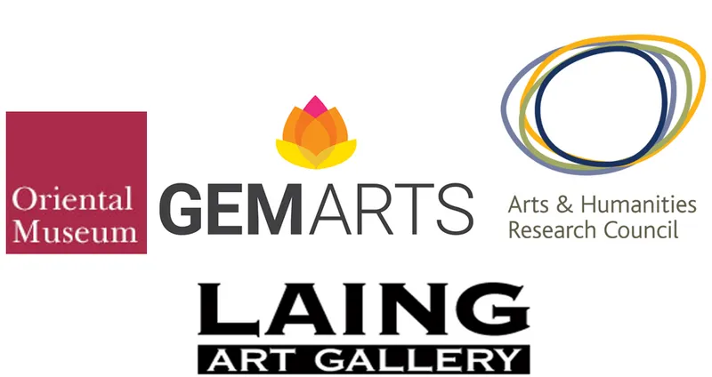 image of logos from GemArts, the Oriental Museum, AHRC and the Laing Art Gallery