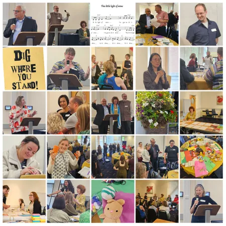 Different images of individuals participating in annual event