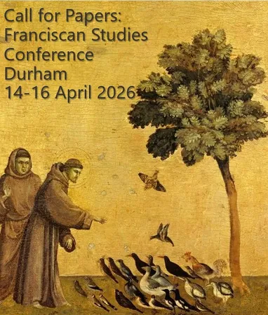 Painting of Francis of Assisi feeding birds