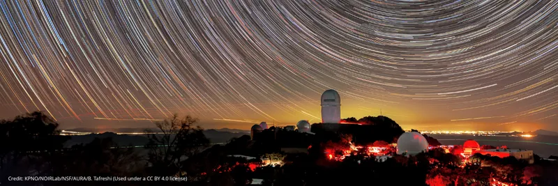 The Dark Energy Spectroscopic Instrument is mounted on the U.S. National Science Foundation’s Nicholas U. Mayall 4-meter Telescope at Kitt Peak National Observatory—a program of NSF NOIRLab—in Arizona
