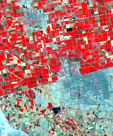 USA Mexico Border Satellite Image