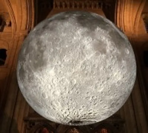 Museum of the Moon installation in Durham Cathedral