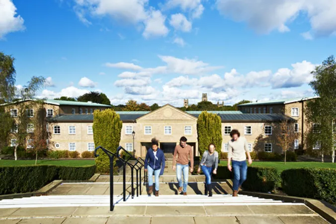 Students walking up steps at St Mary's College