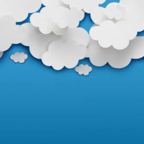Cloud illustration on blue background