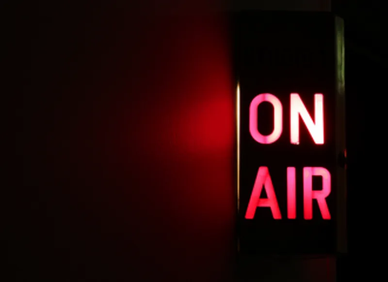 On Air sign, lit up