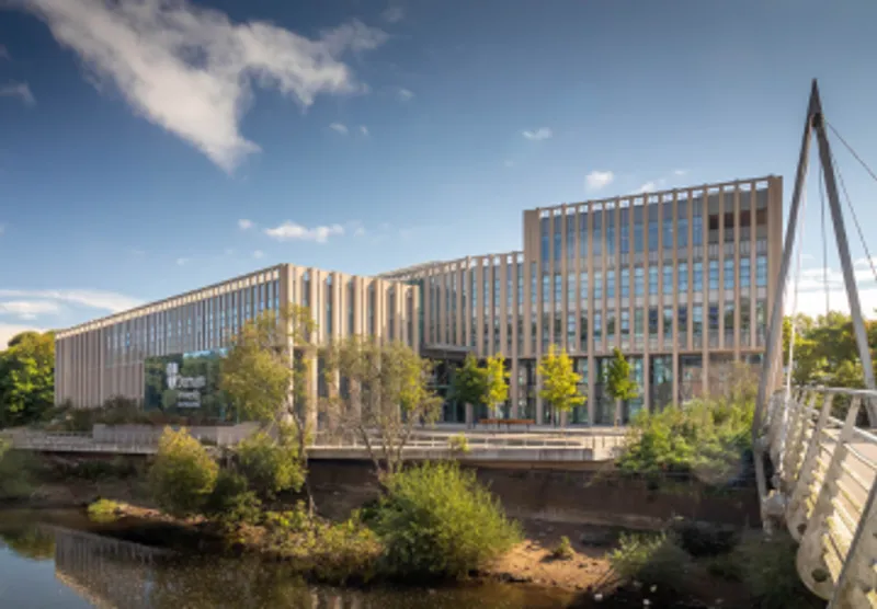 Business School new building with river