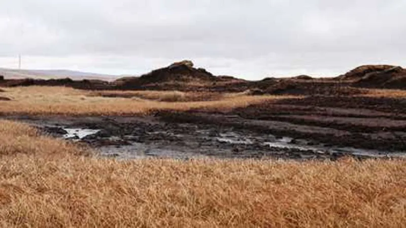 Moss Flats, an upland bare peat flat in the North Pennines.