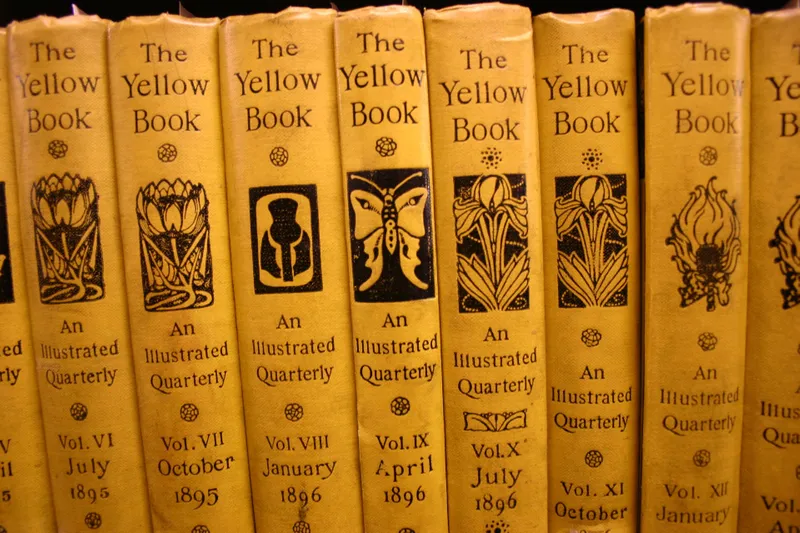 The Yellow Book spines