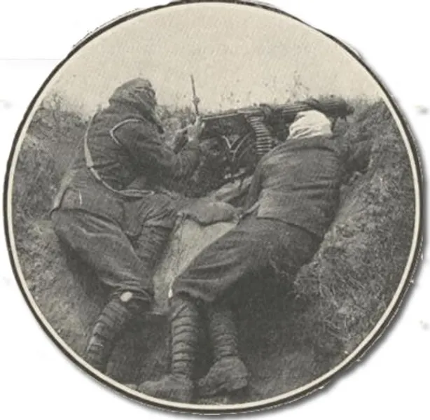 photograph of soldiers in a trench
