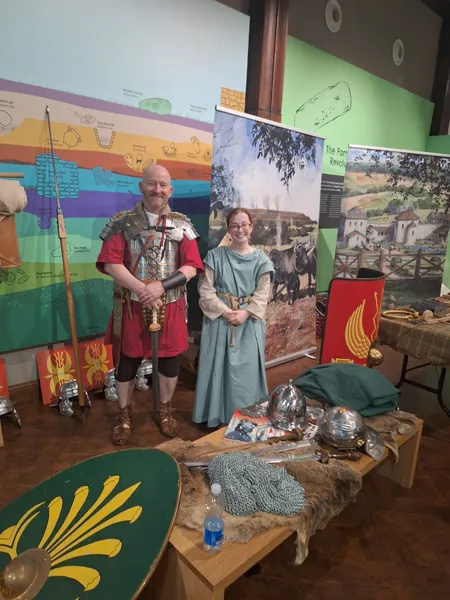 Image of the Museum of Archaeology with Roman Historians in the gallery.