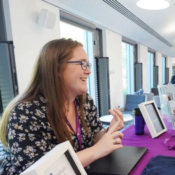 A member of professional services staff at a Durham University event