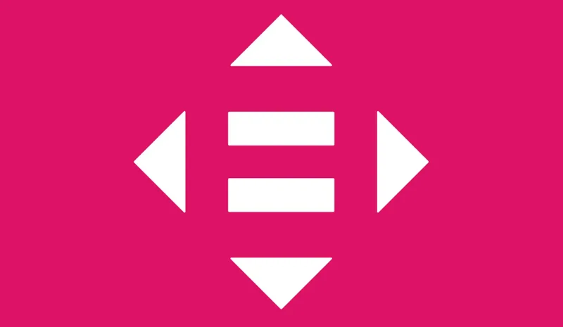 An icons showing an equals sign surrounding by all-directional arrows