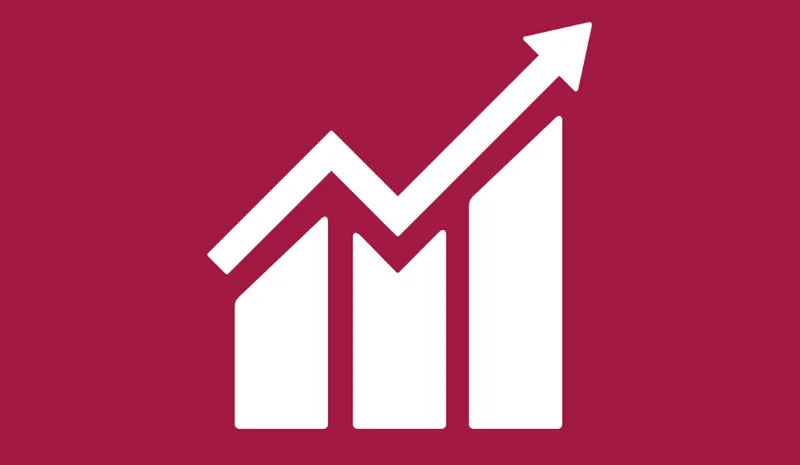 An icon showing an upward graph