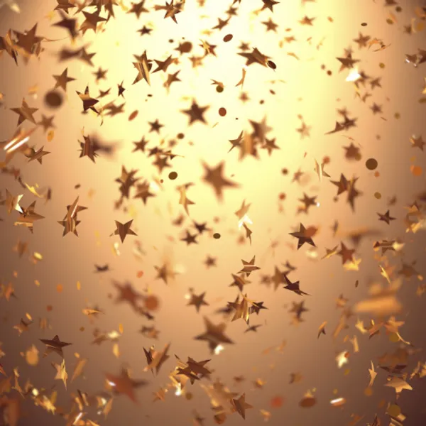 A background of golden stars