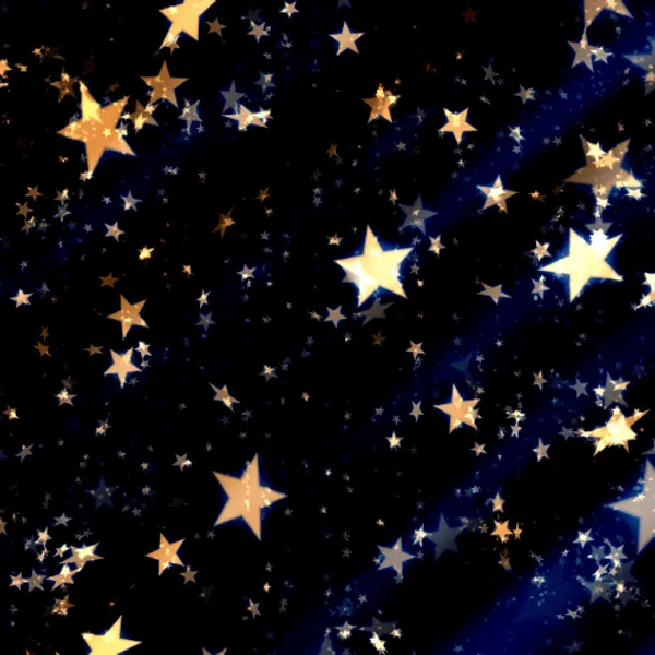 Gold stars on a dark blue background