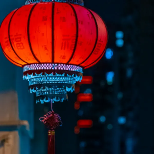 Chines Lantern in city setting