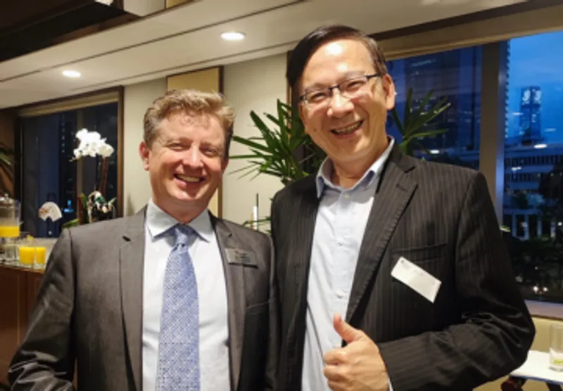 Andy Chan pictured with Glen Whitehead at event in Hong Kong
