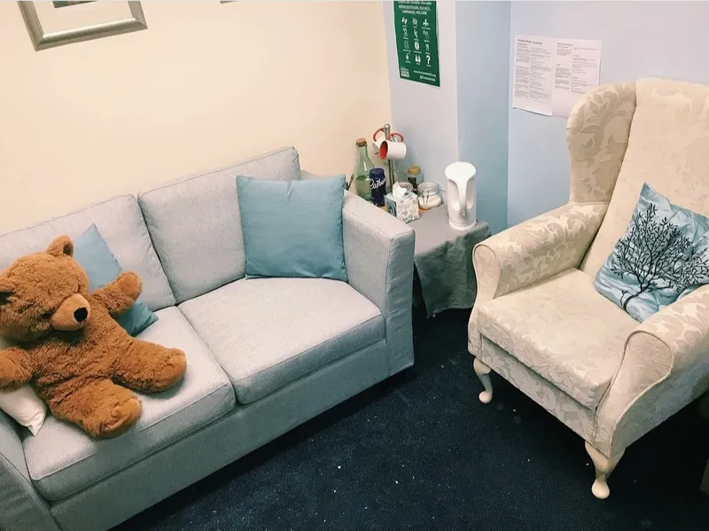 Armchair and sofa with teddy