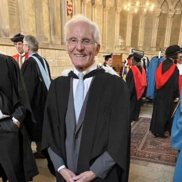 Geoff in gown at cathedral