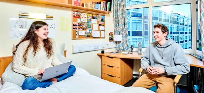 2 students in a student bedroom