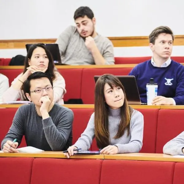 A group of students in a lecture hall