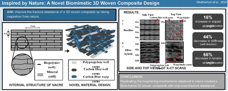 fibre-hybrid 3D-woven composite