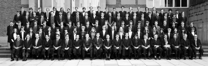 Geography Department Undergraduate Group photo from 1970