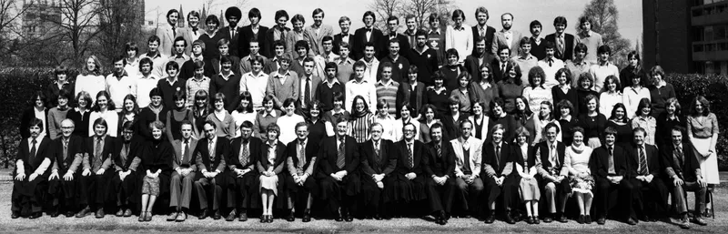 Geography Department Undergraduate Group photo from 1980