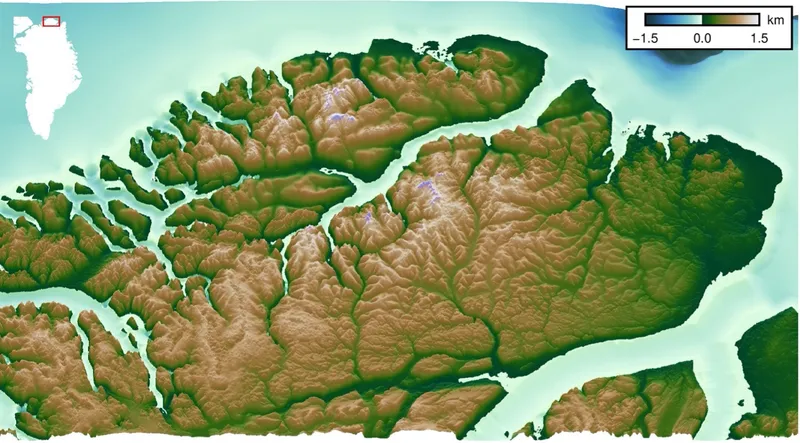 A digital elevation model of NE Greenland