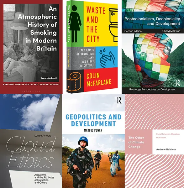 Selection of geography book covers