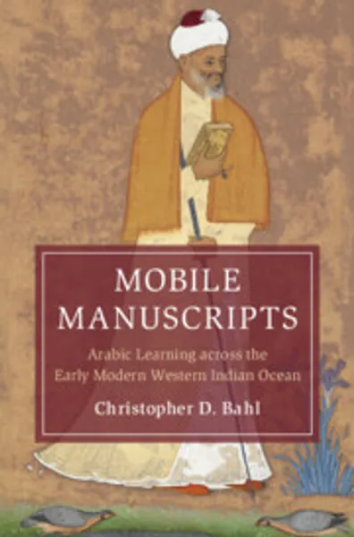 Book cover featuring a coloured manuscript image of a figure wearing orange and white