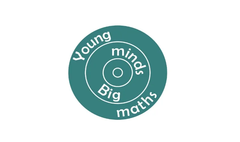 Young Minds, Big Maths logo on white background