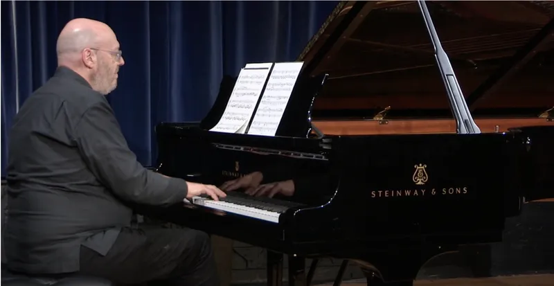 John Snijders at the piano