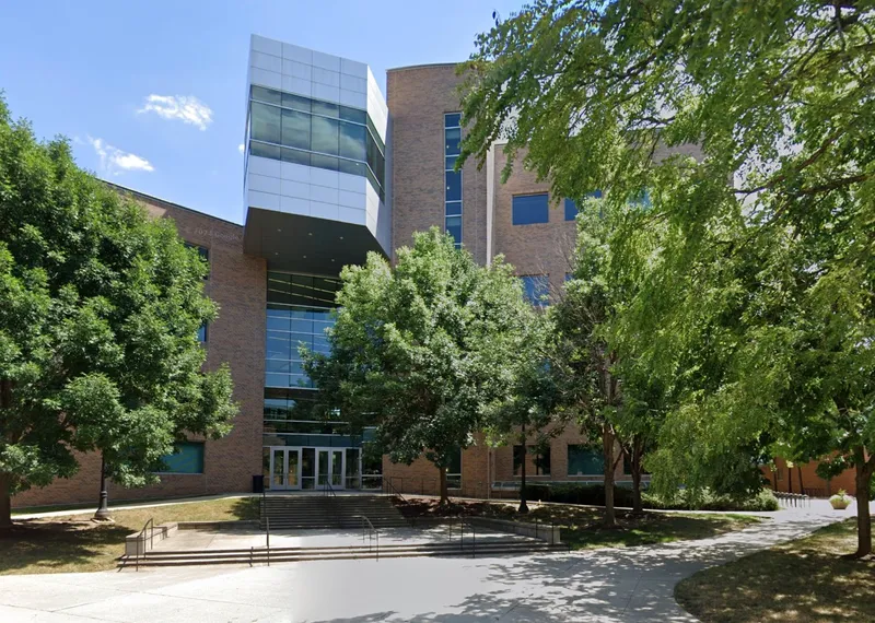 Exterior view of the Centre for Cosmology and Astroparticle Physics in Ohio State University